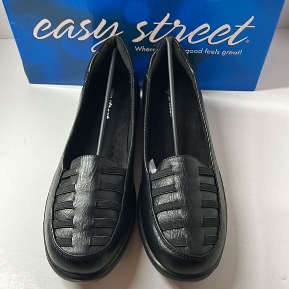 Easy Street Genesis Black Burnis Loafers size 9.5 M - Picture 2 of 5
